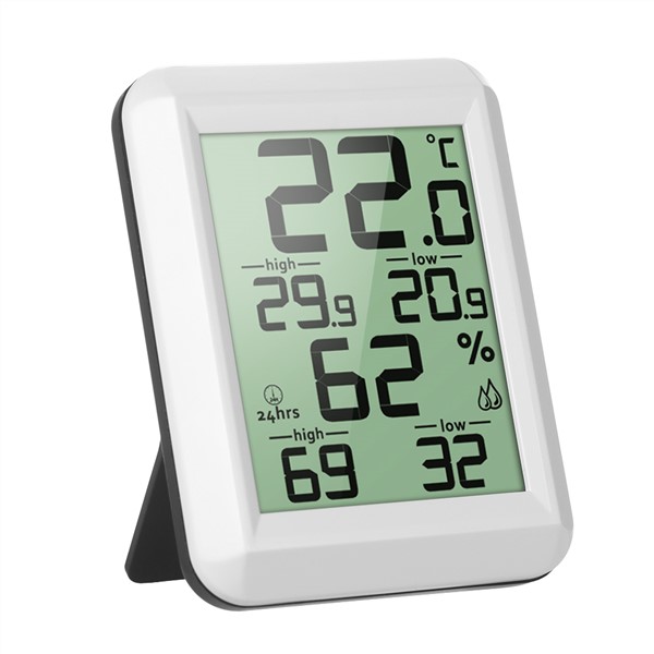 LCD Digital Mini Indoor Outdoor Thermometer Hygrometer Room Temperature Humidity Monitor Gauge Thermo-Hygrometer with Back Stand