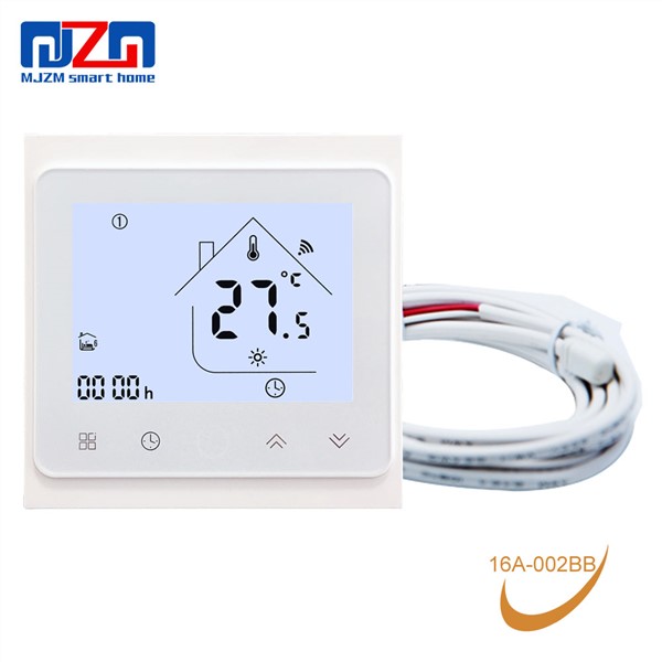 MJZM 16A-002-WiFi & Hand Control Thermostat Temperature Control for Electric Heating Work with Alexa Google Home 16A Thermostat