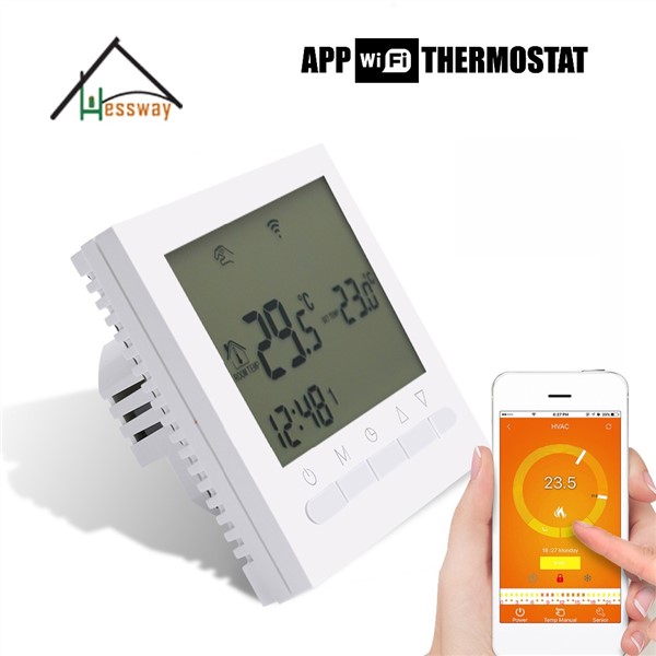 EU Gas Boiler Heating Multifunction Smart Thermostat WiFi APP Remote Controls Thermostats Programmable Wiht Russia English