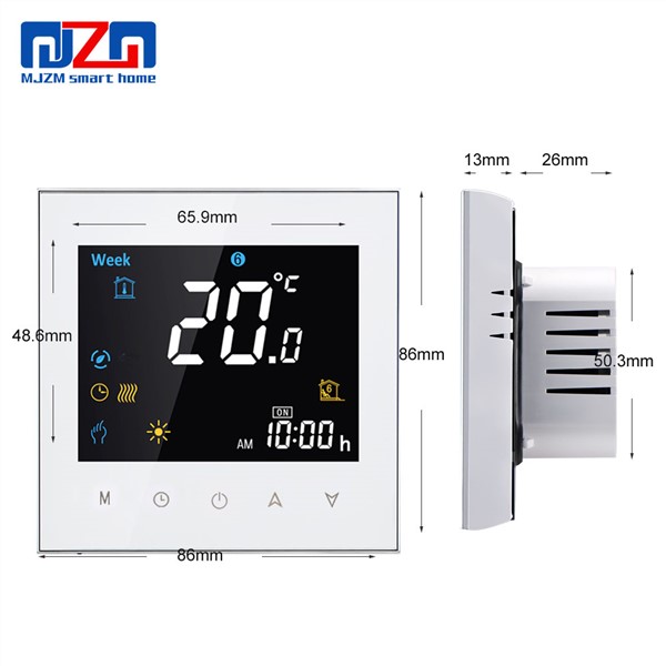 MJZM 16A-3000-WiFi Thermostat Temperature Controller for Electric Floor Heating Works with Alexa Google Home Has Memory Function