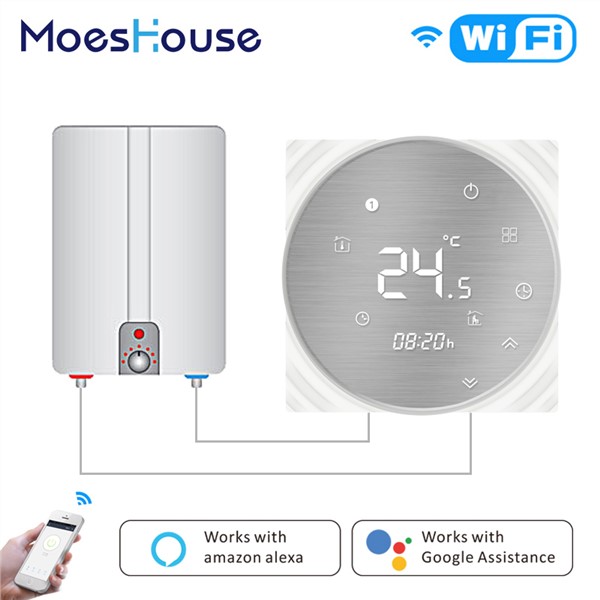 WiFi Smart Thermostat Water/Gas Boiler Temperature Controller Smart Life/Tuya Weekly Programmable Works with Alexa Google Home