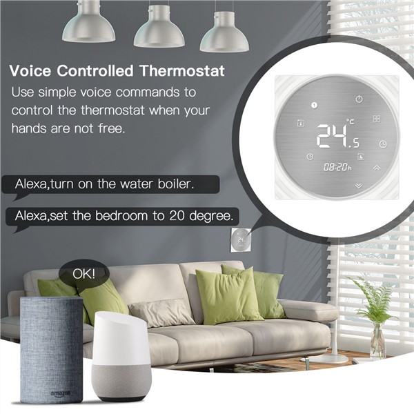 WiFi Smart Thermostat Electric Underfloor Heating Smart Life/Tuya APP Remote Control 16A Works with Alexa Google Home