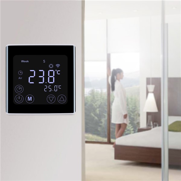 FLOUREON WiFi Thermostat Regulator App Control Programmable Floor Heating Wireless Temperature Controller for Smart Home