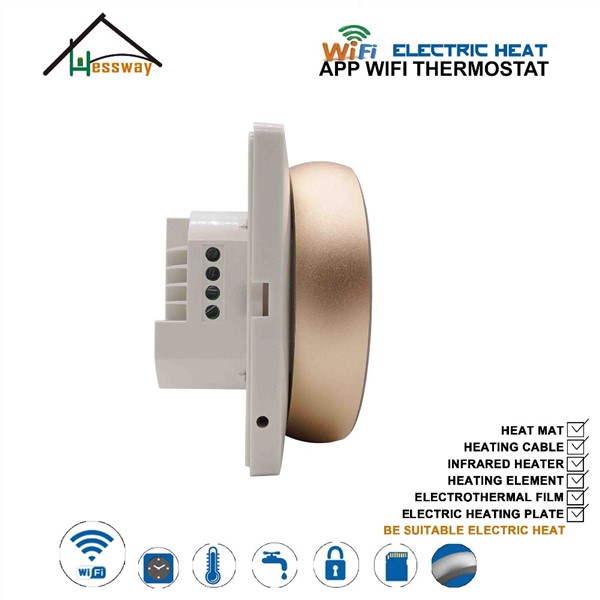 EU Programmable Double Sensor Electric Temperature Controller WiFi THERMOSTAT 16A Heating Cable for Graphene Heating Film