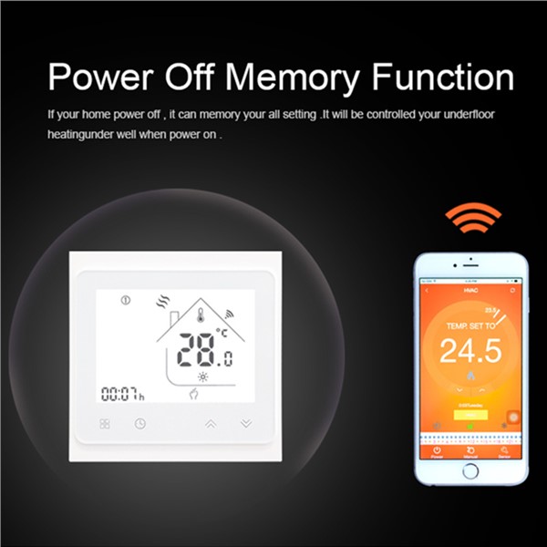 MJZM 16A-002-WiFi Thermostat for Warm Electric Floor Heating Temperature Controller WiFi Regulator Works with Google Home 16A