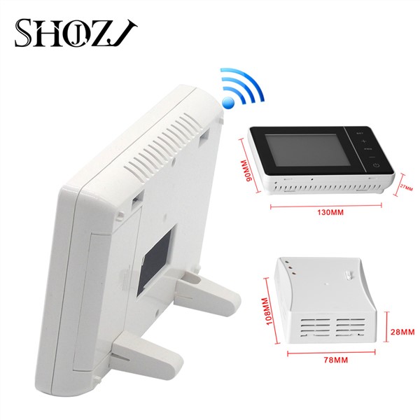 SMART HOME Programble Wireless Control of Adjustable Gas Boiler with Receiver RF Transmitter Mounting Plate Thermostat