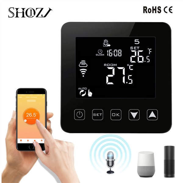 Alexa Voice Google Assistant Heating Thermostat Control Electric Floor Heating Programmable Thermostat Temperature Controller