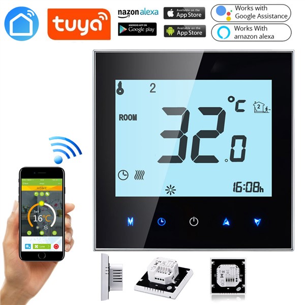 Tuya Smart WiFi Gas Boiler Heating Thermostat WiFi Temperature Regulator for Boilers Weekly Programmable Floor Heating Weekly