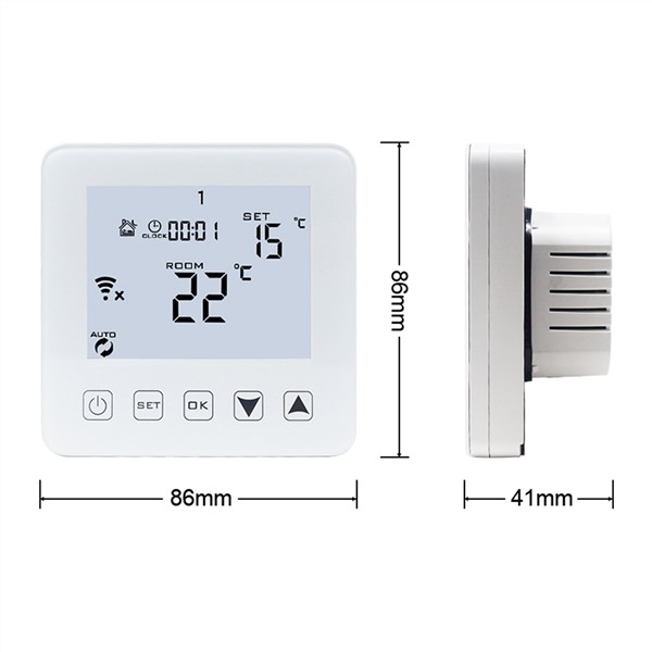16A WiFi Thermosat Alexa Voice Control Weekly Programmable Underfloor Heating Thermostat LCD Room Temperature Controller