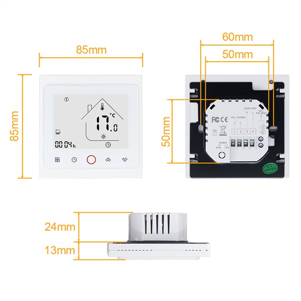 WiFi Thermostat Water/Electric Floor Heating Thermostat Water/Gas Boiler Temperature Controller Works with Alexa Google Home