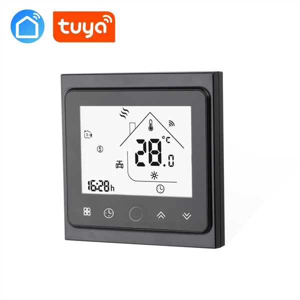 Tuya Wireless Wall Mounted Gas Boiler Thermostat EU 3A Valve Radiator Linkage Controller WiFi for Dry Contact &Passive Contact