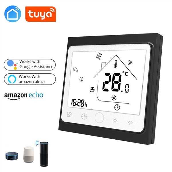 Tuya Remote Control Water Heat Works Amazon Alexa Echo Google Home Multifunction Voice Interaction Touch Screen Room Thermostat