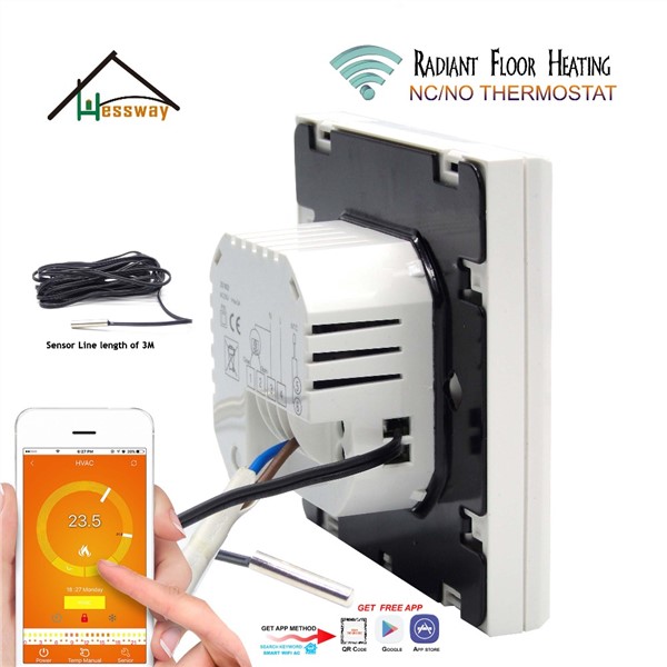 Android ISO APP 3A Temperature Control WiFi Thermostat Water Floor Heating for Mobile Sensor