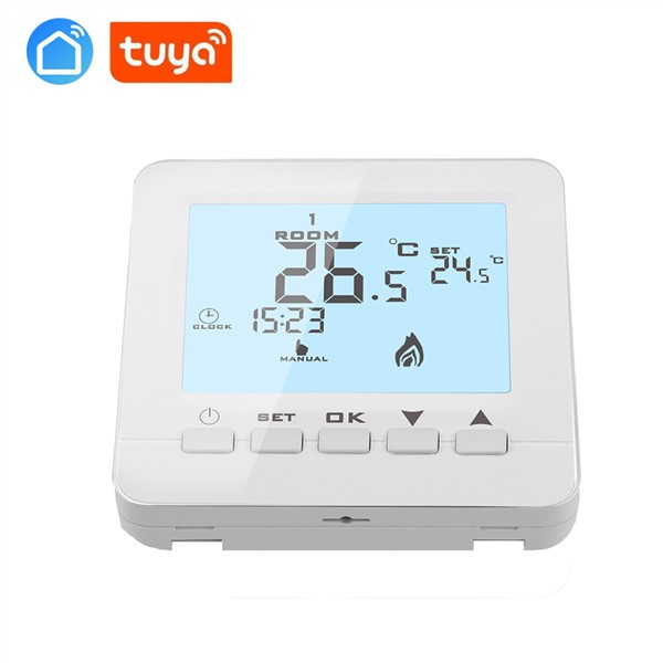 Tuya App 16A Android, iPhone APP Control Temperature Controller Room WiFi Thermostat for Electric Heating System