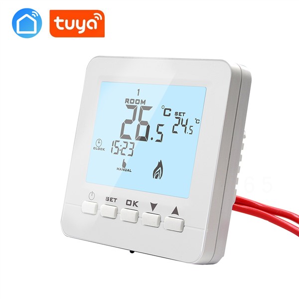 Tuya App 16A Android, iPhone APP Control Temperature Controller Room WiFi Thermostat for Electric Heating System