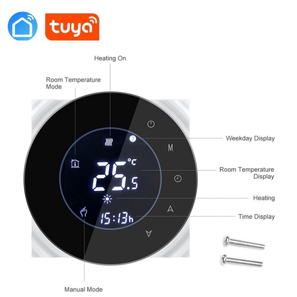 Tuya App 3A Multifunction Passive Connection, Water Valve, Electric Actuator Gas Boiler Thermostat WiFi for Dry Contact Relay