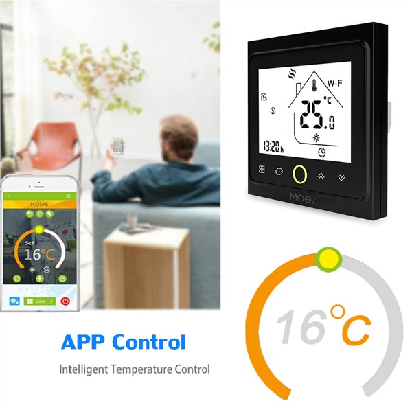 MOES WiFi Smart Thermostat Temperature Controller for Water/Electric Floor Heating Water/Gas Boiler Works with Alexa Google Home