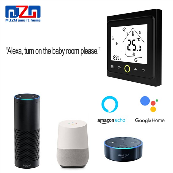 MJZM WiFi Thermostat Smart Temperature Controller for Water/Electric Floor Heating Water/Gas Boiler Works with Alexa Google Home
