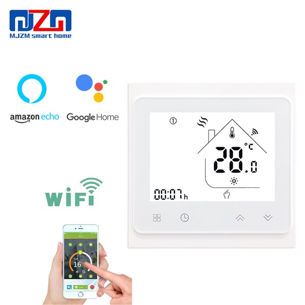 MJZM WiFi Thermostat Smart Temperature Controller for Water/Electric Floor Heating Water/Gas Boiler Works with Alexa Google Home