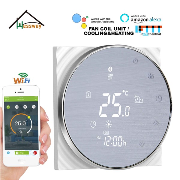 HESSWAY TUYA APP Room Thermostat WiFi Controller for 2p 4pipe Cooling Heating