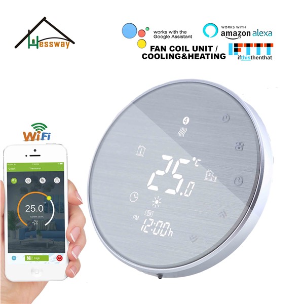 HESSWAY TUYA APP Room Thermostat WiFi Controller for 2p 4pipe Cooling Heating
