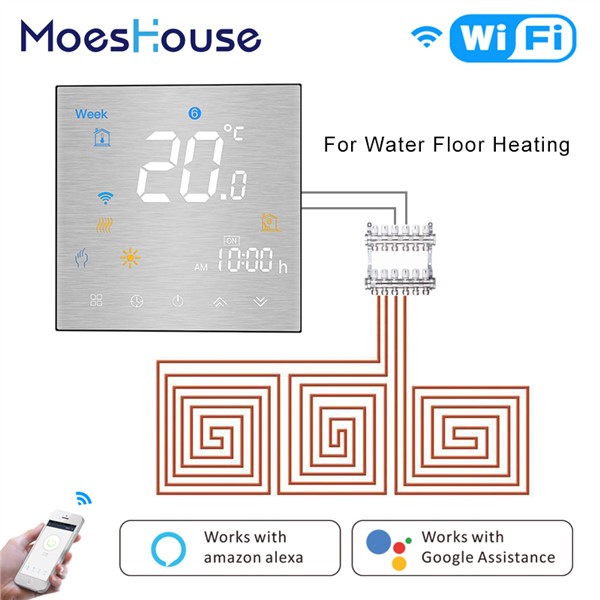 WiFi Smart Thermostat Programmable Temperature Controller for Water Heating Smart Life Tuya APP Works with Alexa Google Home.