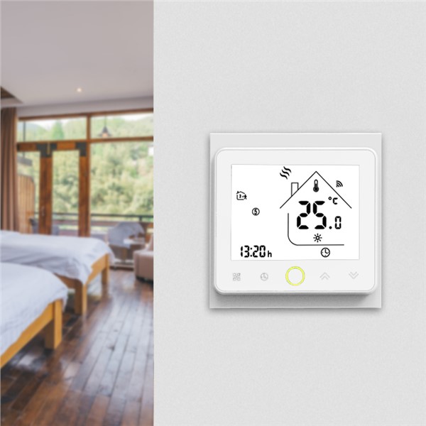 WiFi White Thermostat Temperature Controller LCD Touch Screen Backlight for Water/Gas Boiler Works with Alexa Google Home 3A