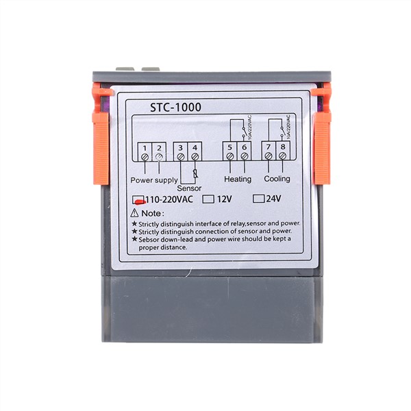 Digital Temperature Controller Heating Cooling Centigrade Thermostat 2 Relays Output with Sensor Temperature Controller 220V 24V
