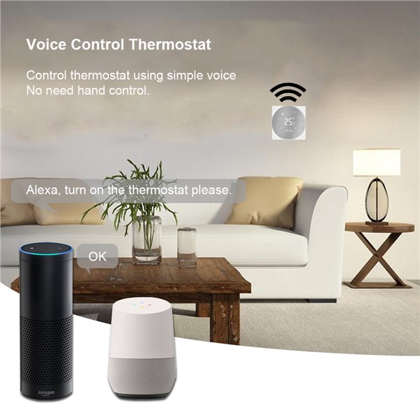 WiFi Smart Thermostat for Water/Gas Boiler/Electric Floor Heating Temperature Controller with Power off Memory Function 16A/3A