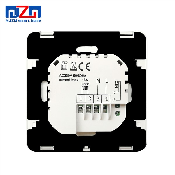 Weekly Programmable Underfloor Heating Thermostat Digital Room Temperature Controller Thermostat White Blue Backlight