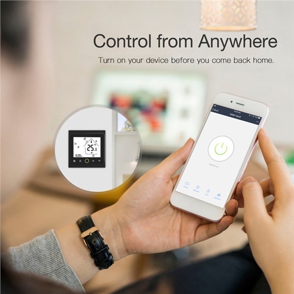 WiFi Thermostat Temperature Controller for Water/Electric Floor Heating Water/Gas Boiler Works with Alexa Google Home 3A 16A