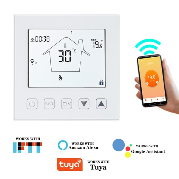 WiFi Thermostat Temperature Controller Smart Room Thermostat Electric Floor Heating Voice Works with Alexa Google Home Tuya