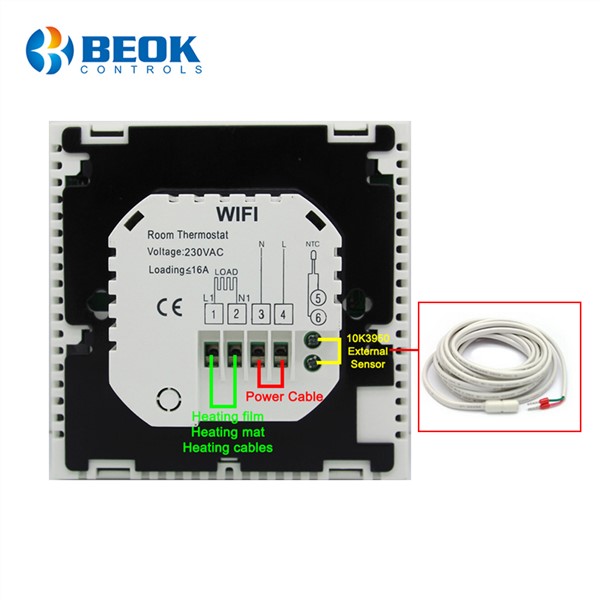 2 Pcs/Pack Thermostat Temperature Controller for Warm Floor WiFi Remote Control Weekly Programmable
