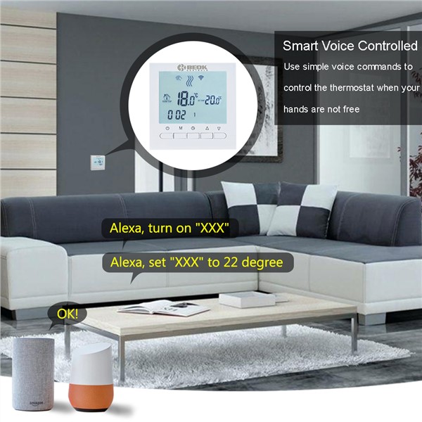 Vancoo WiFi Thermostat Gas Boiler Heating Temperature Controller Regulator for Boiler Or Actuator Work with Alexa Google Home