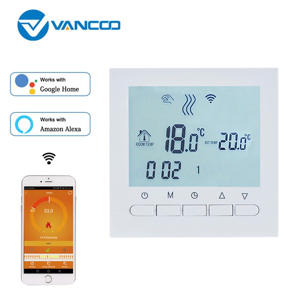 Vancoo WiFi Thermostat Gas Boiler Heating Temperature Controller Regulator for Boiler Or Actuator Work with Alexa Google Home