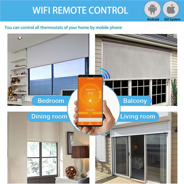 New Arrival WiFi Temperature Controller Smart Thermostat Floor Heating 220-240V Goolge Home Alexa
