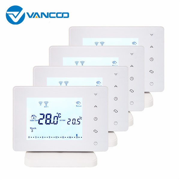 4pcs WiFi Wireless Room Thermostat Programmable Temperature Regulator Gas Boiler Heating Remote Control Temperature Controller