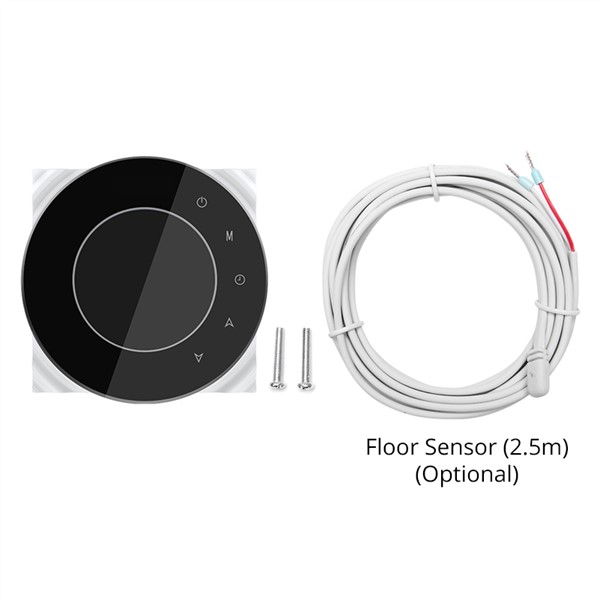Electric Underfloor Heating Thermostat LCD Touch Screen Backlight Wireless WiFi App Control 16A Works with Alexa Google Home