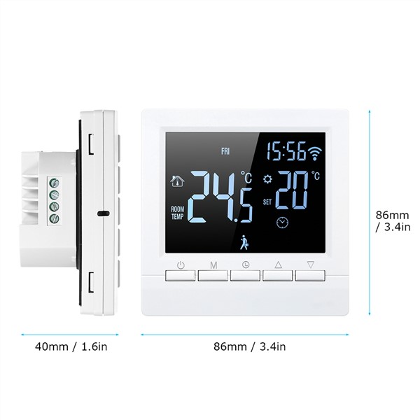 AVATTO Smart WiFi Thermostat Temperature Controller Water Electric Floor Heating Water Gas Boiler with Tuya APP Remote Control