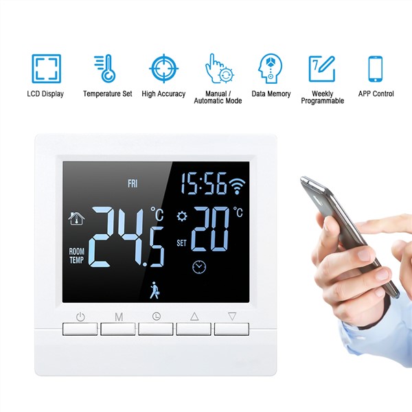 AVATTO Smart WiFi Thermostat Temperature Controller Water Electric Floor Heating Water Gas Boiler with Tuya APP Remote Control