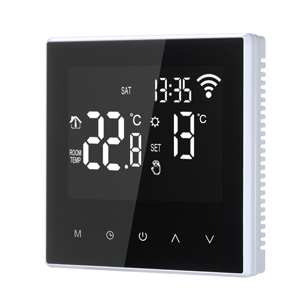 16A WiFi Smart Thermostat Temperature Controller for Electric Floor Heating Programmable APP Control LCD DisplayTouch Screen