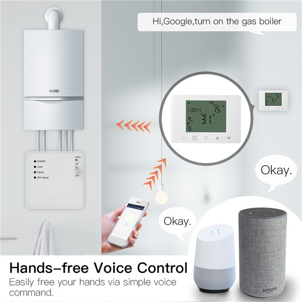 WiFi Smart Thermostat Wall-Hung Gas Boiler Heating Temperature Controller Work with Alexa Google Home
