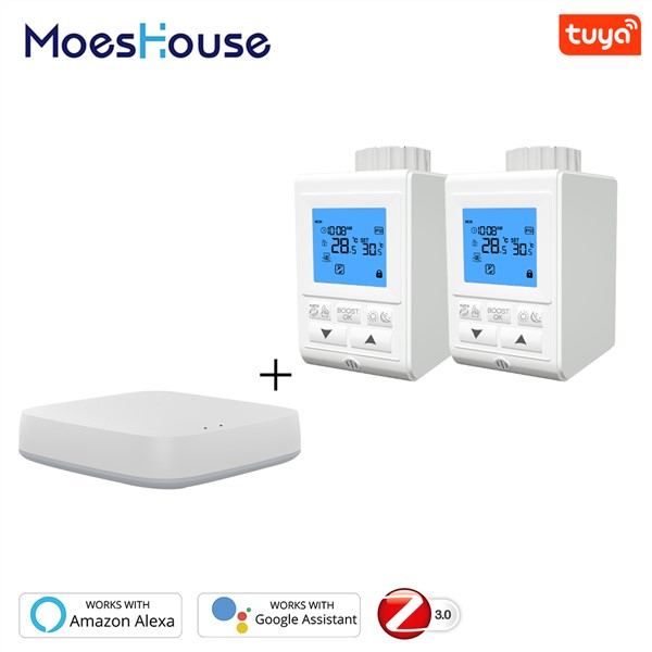 Zigbee Smart Thermostatic Radiator Valve Controller TRV Thermostat Tuya Temperature Voice Control Works with Alexa Google Home