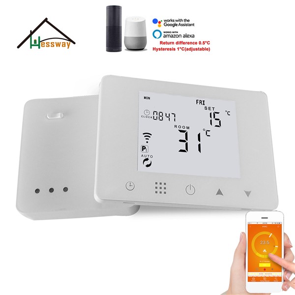 Electric Heating, Water Heating Thermostat WiFi&RF Wireless Room Thermostatic for Switch Temperature Control