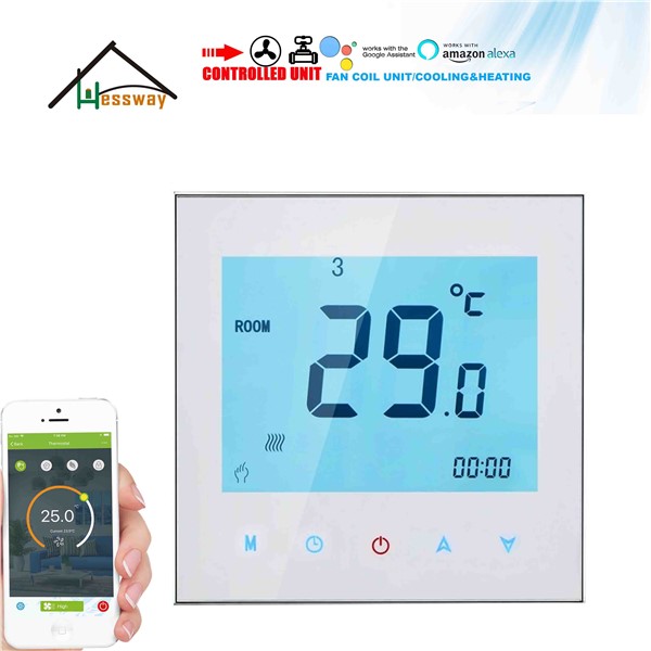 HESSWAY Proportional 0-10V &MODBUS THERMOSTAT WiFi for 2P&4P Cooling&Heating