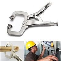 C Clamp Weld Clip Woodwork Tenon Locator Grip Vise Lock Jaw Swivel Pad Wood Fix Plier Pincer Tong Work Alloy Steel Hand Tool