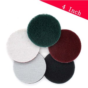 15 PCS 4 Inch Multi-Purpose Flocking Scouring Pad 240-800 Grit Industrial Heavy Duty Nylon Cloth for Polishing & Grinding
