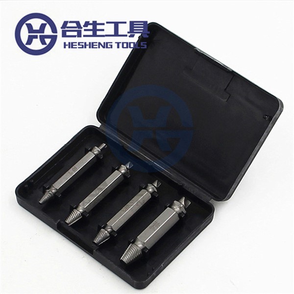 Screw Extractor Double Head Screwdriver Bit Broken Wire Drill Set Screw Extractor Double Head Screw Removal Tool 4 Pcs/Set