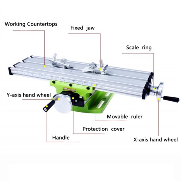 Mini Table Milling Machine Bench Drill Vise Precision Multifunction Worktable BG6300 Bench Vise Fixture Drill Milling Machine