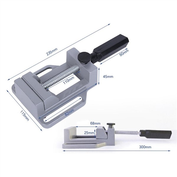 Mini Multifunctional Working Table Drill Milling Machine Parallel-Jaw Vice Drill Bench Clamp Vice Worktable for Woodworking